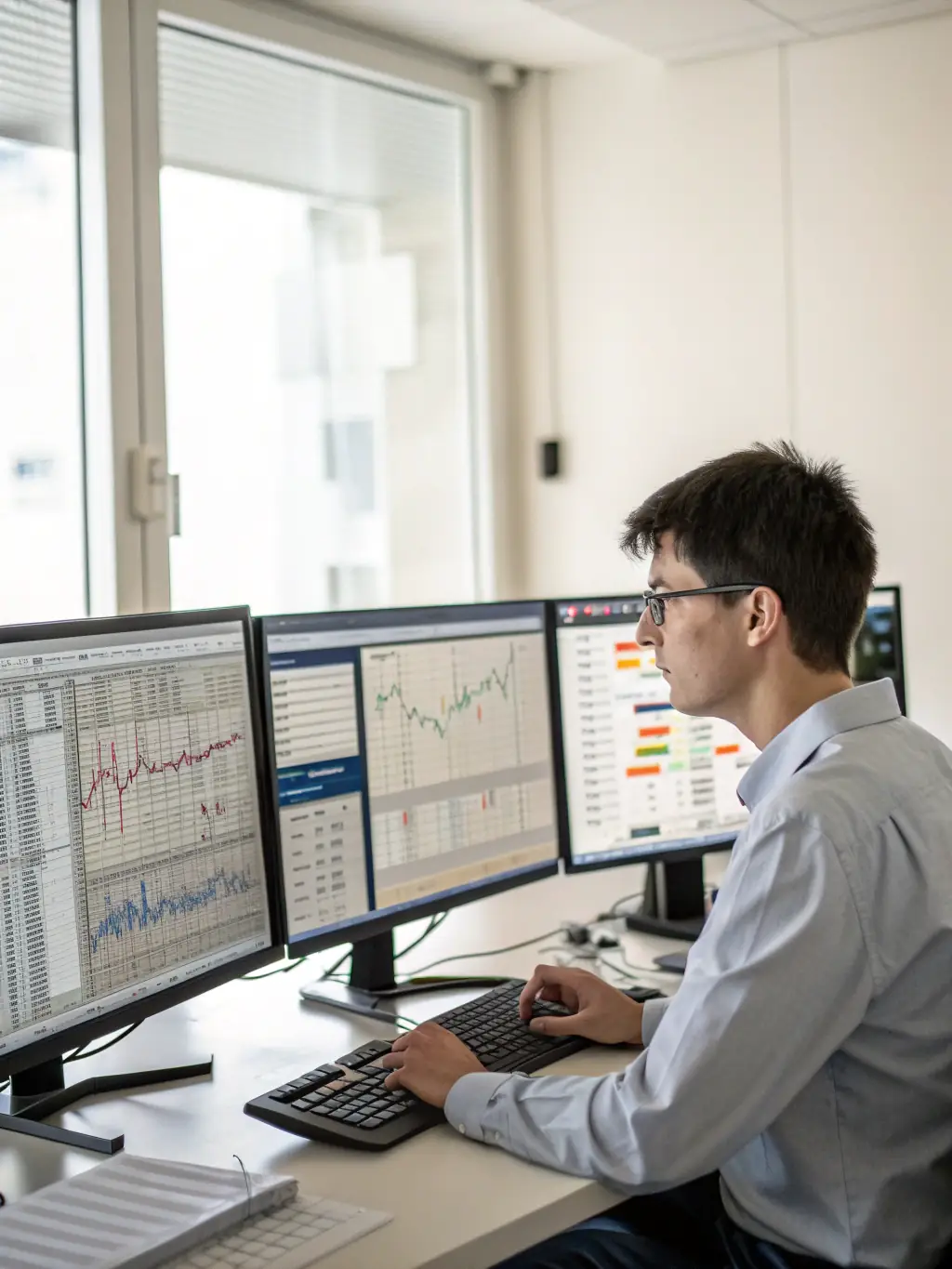 A digital forensics expert analyzing data from a compromised system, emphasizing the importance of incident response and digital forensics.